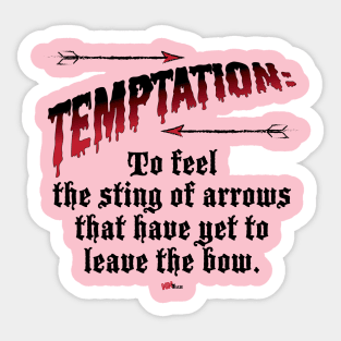 Temptation-black Sticker